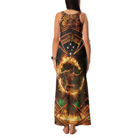 Samoa Teuila 2024 Festival Family Matching Tank Maxi Dress and Hawaiian Shirt Samoan Siva Afi With Red Gingers LT14 - Polynesian Pride