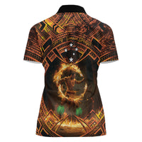 Samoa Teuila 2024 Festival Women Polo Shirt Samoan Siva Afi With Red Gingers LT14 - Polynesian Pride