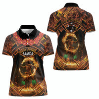 Samoa Teuila 2024 Festival Women Polo Shirt Samoan Siva Afi With Red Gingers LT14 - Polynesian Pride