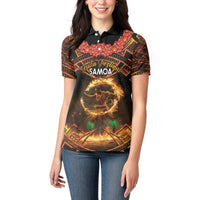 Samoa Teuila 2024 Festival Women Polo Shirt Samoan Siva Afi With Red Gingers LT14 - Polynesian Pride