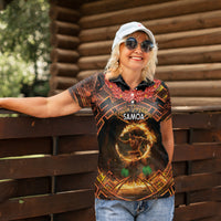 Samoa Teuila 2024 Festival Women Polo Shirt Samoan Siva Afi With Red Gingers LT14 - Polynesian Pride