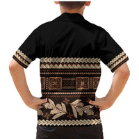 Black Samoa Siapo Teuila Flowers Family Matching Mermaid Dress and Hawaiian Shirt LT14 - Polynesian Pride