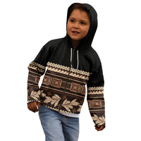 Black Samoa Siapo Teuila Flowers Kid Hoodie