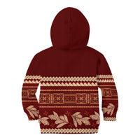 Red Samoa Siapo Teuila Flowers Kid Hoodie