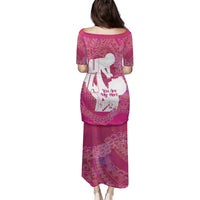 Pink Polynesia Father's Day Family Matching Puletasi and Hawaiian Shirt Dad You Are My Hero LT14 - Polynesian Pride