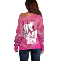Pink Polynesia Father's Day Off Shoulder Sweater Dad You Are My Hero