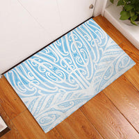 Blue New Zealand Puhoro Maori Tattoo Rubber Doormat