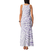 Purple New Zealand Puhoro Maori Tattoo Family Matching Tank Maxi Dress and Hawaiian Shirt