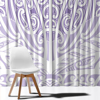 Purple New Zealand Puhoro Maori Tattoo Window Curtain