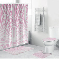 Pink New Zealand Puhoro Maori Tattoo Bathroom Set