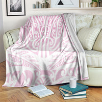Pink New Zealand Puhoro Maori Tattoo Blanket