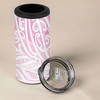 Pink New Zealand Puhoro Maori Tattoo 4 in 1 Can Cooler Tumbler