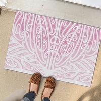 Pink New Zealand Puhoro Maori Tattoo Rubber Doormat