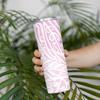 Pink New Zealand Puhoro Maori Tattoo Skinny Tumbler