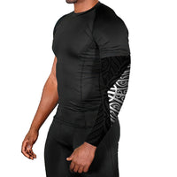 Black New Zealand Puhoro Maori Tattoo Arm Sleeves