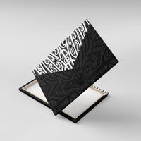 Black New Zealand Puhoro Maori Tattoo Canvas Wall Art