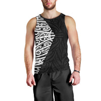Black New Zealand Puhoro Maori Tattoo Men Tank Top