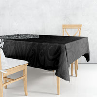Black New Zealand Puhoro Maori Tattoo Tablecloth