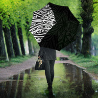 Black New Zealand Puhoro Maori Tattoo Umbrella