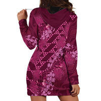 Pink Aloha Hawaii Hoodie Dress Hawaiian Kakau Ohia Lehua Lei LT14 - Polynesian Pride