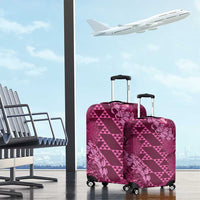 Pink Aloha Hawaii Luggage Cover Hawaiian Kakau Ohia Lehua Lei LT14 - Polynesian Pride