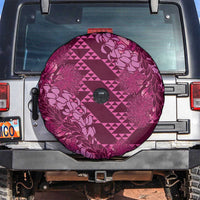 Pink Aloha Hawaii Spare Tire Cover Hawaiian Kakau Ohia Lehua Lei LT14 Pink - Polynesian Pride