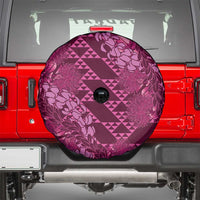 Pink Aloha Hawaii Spare Tire Cover Hawaiian Kakau Ohia Lehua Lei LT14 - Polynesian Pride
