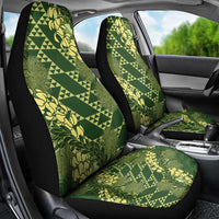 Green Aloha Hawaii Car Seat Cover Hawaiian Kakau Ohia Lehua Lei LT14 - Polynesian Pride