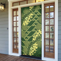 Green Aloha Hawaii Door Cover Hawaiian Kakau Ohia Lehua Lei LT14 - Polynesian Pride