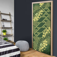 Green Aloha Hawaii Door Cover Hawaiian Kakau Ohia Lehua Lei LT14 - Polynesian Pride