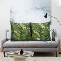 Green Aloha Hawaii Pillow Cover Hawaiian Kakau Ohia Lehua Lei LT14 - Polynesian Pride