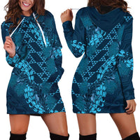 Naval Night Aloha Hawaii Hoodie Dress Hawaiian Kakau Ohia Lehua Lei LT14 - Polynesian Pride