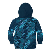 Naval Night Aloha Hawaii Kid Hoodie Hawaiian Kakau Ohia Lehua Lei LT14 - Polynesian Pride