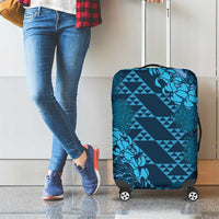 Naval Night Aloha Hawaii Luggage Cover Hawaiian Kakau Ohia Lehua Lei - Polynesian Pride