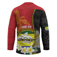 Personalised PNG Morobe Provins Hockey Jersey Papua New Guinea Plumeria Melanesian Pattern LT14 - Polynesian Pride