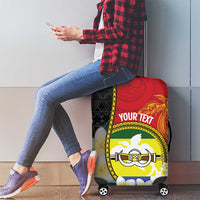 Personalised PNG Morobe Provins Luggage Cover Papua New Guinea Plumeria Melanesian Pattern LT14 - Polynesian Pride
