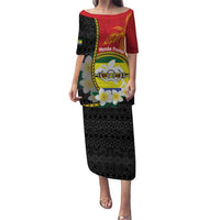 Personalised PNG Morobe Provins Puletasi Papua New Guinea Plumeria Melanesian Pattern - Polynesian Pride