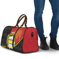 Personalised PNG Morobe Provins Travel Bag Papua New Guinea Plumeria Melanesian Pattern LT14 - Polynesian Pride