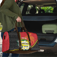 Personalised PNG Morobe Provins Travel Bag Papua New Guinea Plumeria Melanesian Pattern LT14 - Polynesian Pride