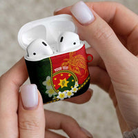 Personalised PNG Isten Hailans Provins AirPods Case Papua New Guinea Plumeria Melanesian Pattern LT14 - Polynesian Pride