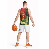 Personalised PNG Isten Hailans Provins Basketball Jersey Papua New Guinea Plumeria Melanesian Pattern LT14 - Polynesian Pride