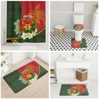 Personalised PNG Isten Hailans Provins Bathroom Set Papua New Guinea Plumeria Melanesian Pattern LT14 - Polynesian Pride