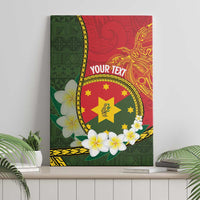 Personalised PNG Isten Hailans Provins Canvas Wall Art Papua New Guinea Plumeria Melanesian Pattern LT14 - Polynesian Pride
