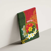Personalised PNG Isten Hailans Provins Canvas Wall Art Papua New Guinea Plumeria Melanesian Pattern LT14 - Polynesian Pride