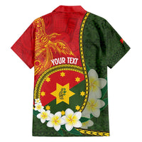 Personalised PNG Isten Hailans Provins Family Matching Summer Maxi Dress and Hawaiian Shirt Papua New Guinea Plumeria Melanesian Pattern LT14 - Polynesian Pride