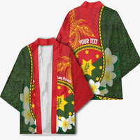 Personalised PNG Isten Hailans Provins Kimono Papua New Guinea Plumeria Melanesian Pattern LT14 - Polynesian Pride