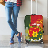 Personalised PNG Isten Hailans Provins Luggage Cover Papua New Guinea Plumeria Melanesian Pattern LT14 - Polynesian Pride