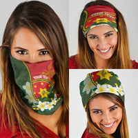 Personalised PNG Isten Hailans Provins Neck Gaiter Papua New Guinea Plumeria Melanesian Pattern LT14 - Polynesian Pride