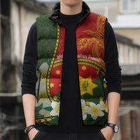 Personalised PNG Isten Hailans Provins Sleeveless Puffer Jacket Papua New Guinea Plumeria Melanesian Pattern LT14 - Polynesian Pride