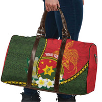 Personalised PNG Isten Hailans Provins Travel Bag Papua New Guinea Plumeria Melanesian Pattern LT14 - Polynesian Pride